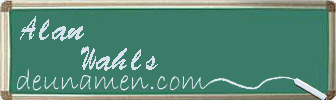 Alan Wahls Visitenkarte